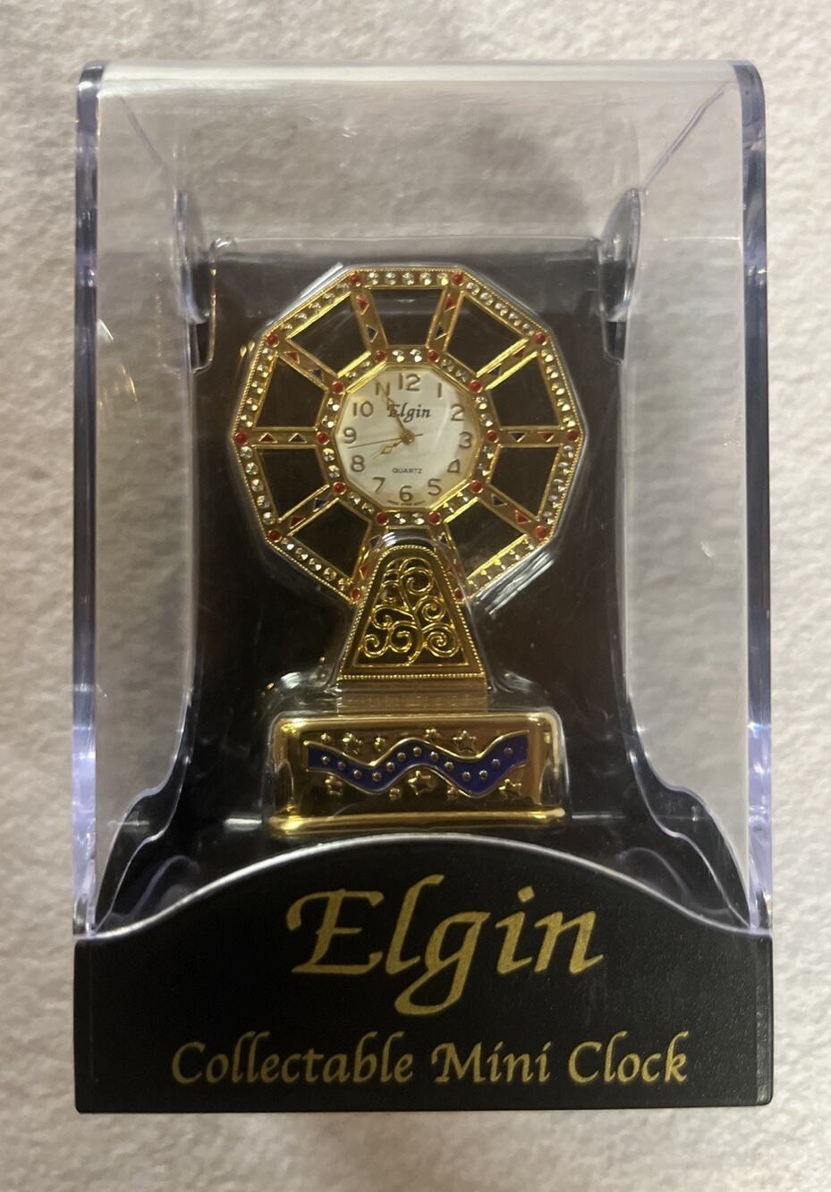 Elgin Ferris Wheel collectable miniature clock
